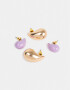 Aros Sets Frutas Set De Aros Gota - Dorado