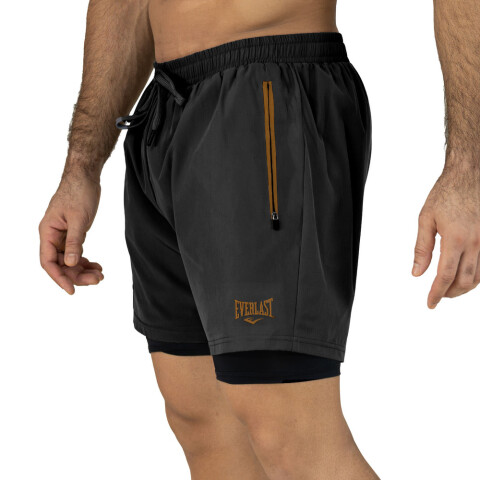 SHORT 2N1 MEN POLY/SPX EVERLAST 5 FORCE BK M6 BLACK