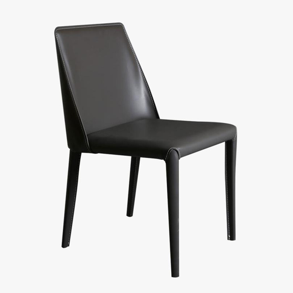 Silla De Comedor Ecocuero 100% Tapizada Negro