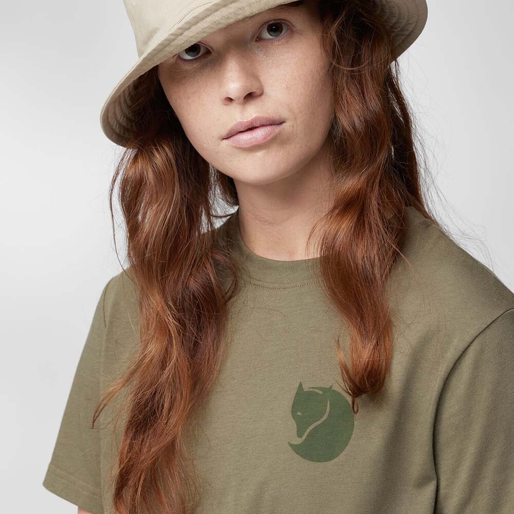 Polo Fjallraven Fox Boxy Logo Tee W Mujer Dusty Rose