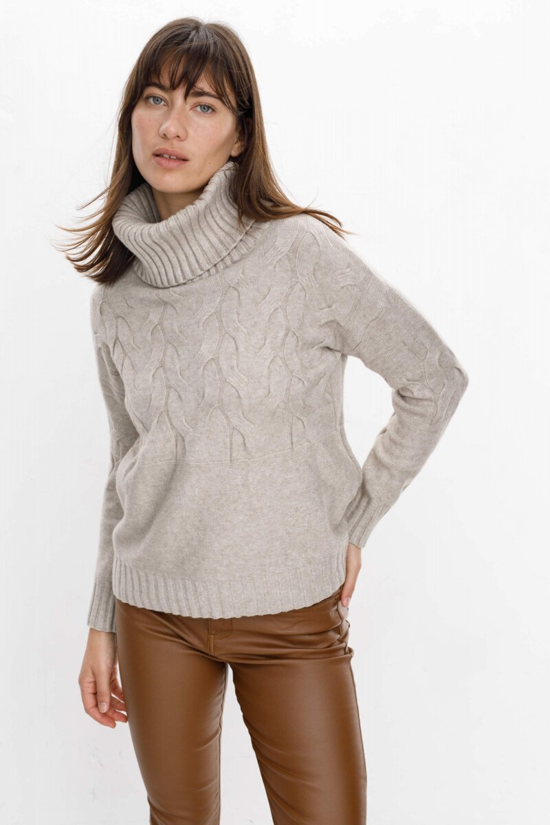 Sweater Poleron Pampa - Vison 
