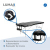 Camilla Portátil Profesional Lumax de Aluminio 185x60cm Negra