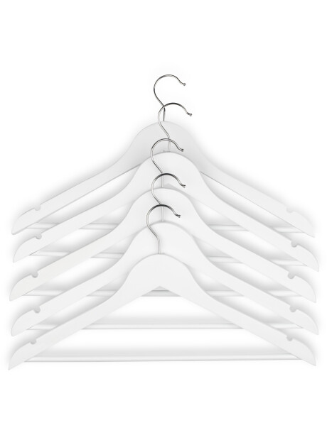 Perchas HELMUT L45cm 5 unidades blanco Perchas HELMUT L45cm 5 unidades blanco