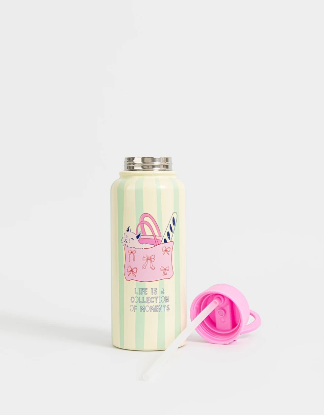 Accesorios Cocina Perrito Botella De Acero De 1 Litro Estampada Con Pico Revatible - Combinacion Multicolor