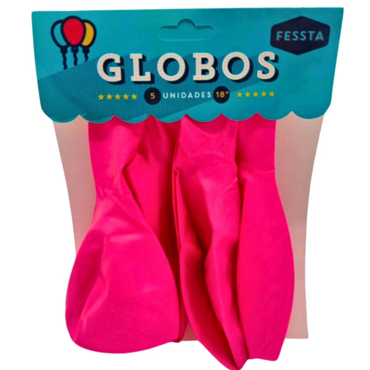 Globos X5 Tamaño R18 - Rosa Chicle Liso 