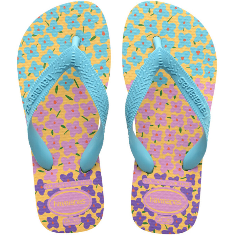 Sandalia de Niños Havaianas Hav.Kids Flores Amarillo - Azul