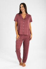 Pijama yummy melange americano mc Bordeaux