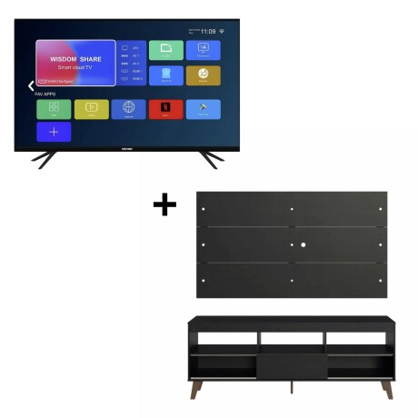 Rack con Panel para TV + TV Asano 50" Smart FHD Rack con Panel para TV + TV Asano 50" Smart FHD
