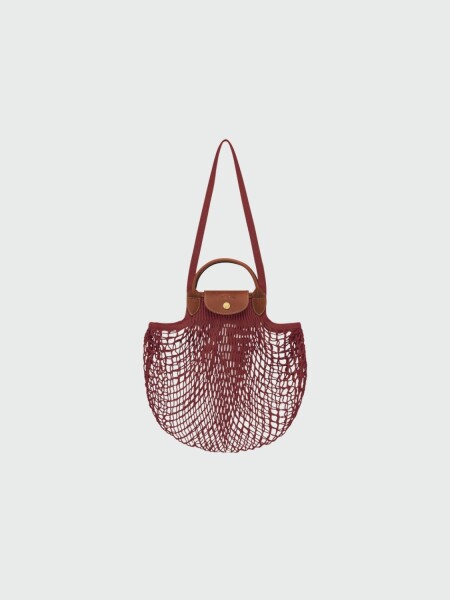 Longchamp -Cartera Longchamp de red, Le pliage Filet Terracota