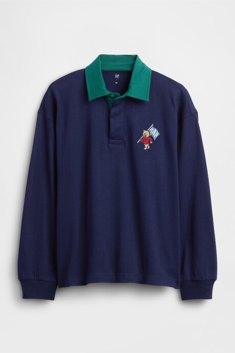 Remera Tipo Polo Rugby Niño Navy Uniform