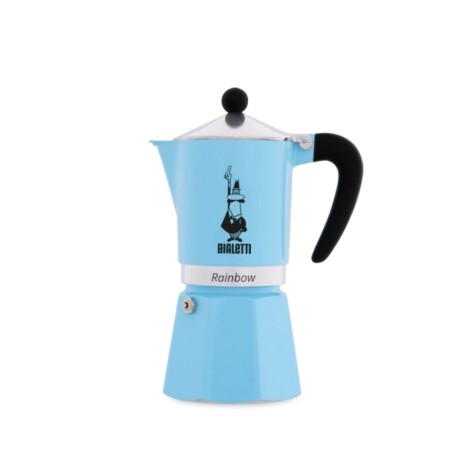 Cafetera Bialetti Rainbow 3 Pocillos Celeste (Aluminio) CELESTE