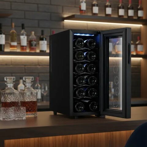 Enfriador De Vinos 12 Botellas Con Control De Temperatura Zln4681 ENFRIADORA DE VINOS ZILAN ZLN4681