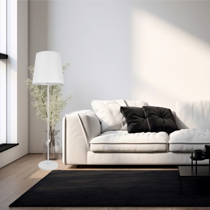 ARTEFACTO DECORATIVO DE PIE SIRA BLANCO Luminaria de Pie Sira Blanco