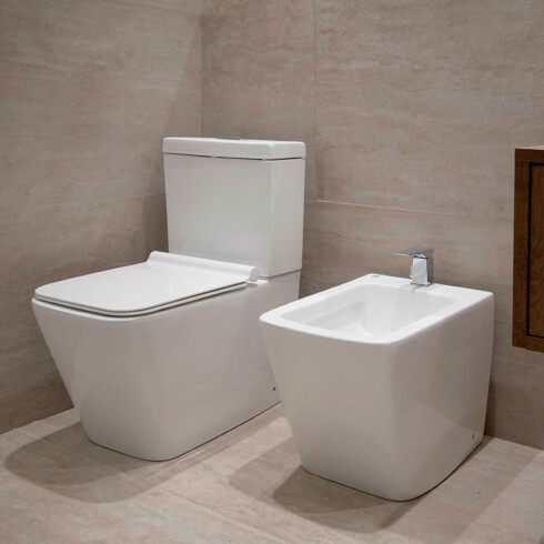 BIDET PARA GRIFERIA MONOCOMANDO CON TRANSFERENCIA, COLOR BLANCO,AQUALIA LINEA BALKHASK 000