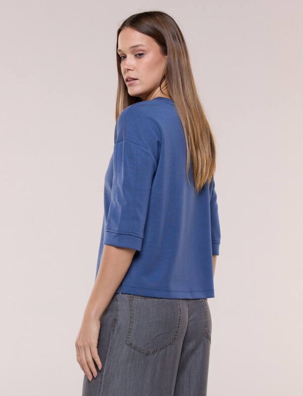 Buzo Comfy Manga Amplia GRIS AZULADO