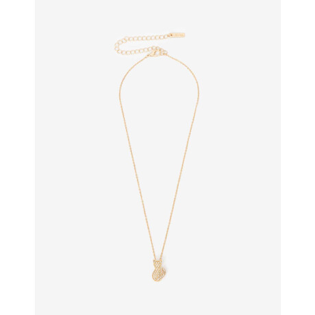 Collar Dije Gatito Strass Dorado