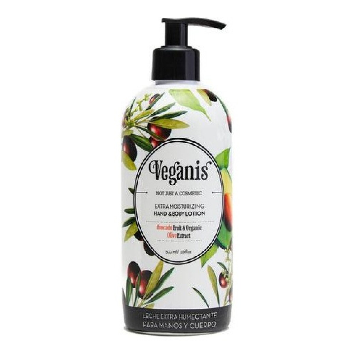 Leche corporal y de manos extra humectante Veganis palta y oliva 500gr 