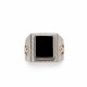 Anillo sello caballero piedra rectangular Onix Anillo sello caballero piedra rectangular Onix