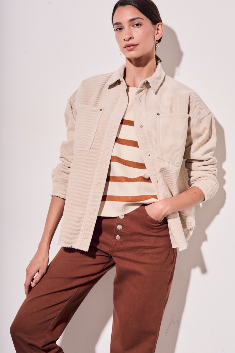 Sobrecamisa Corduroy Beige