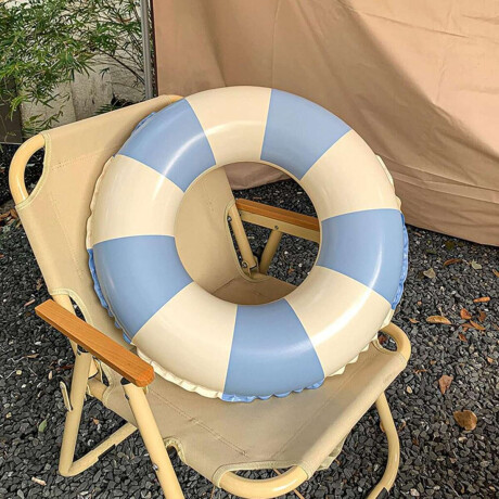 Flotador Inflable Rayas 80cm Celeste