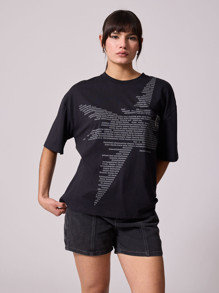 T-SHIRT CAFIL DIXIE - Negro 