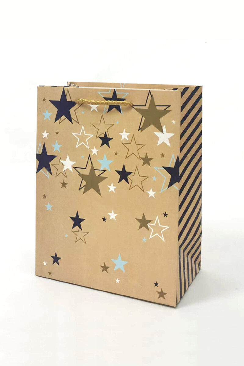 Bolsa De Regalo Estrellas Mediana - Azul 
