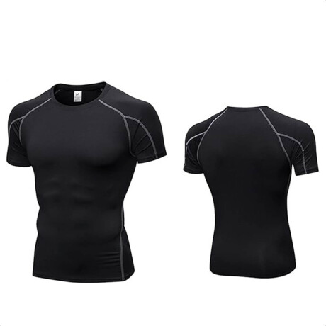 Set Deportivo 2 Remeras + 2 Calzas Deportivas Cortas Negro