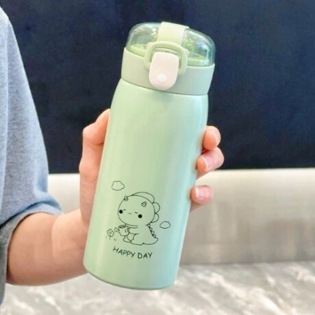 Termo infantil liso con dibujo 500 ml Verde