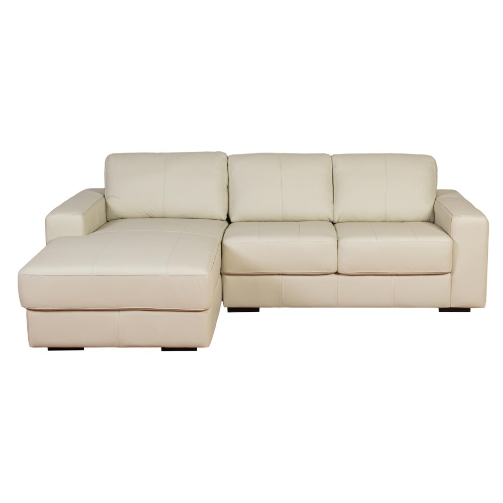 SOFA C/CHAISE MÁS DE 4 CUERPOS CUERO-100-NATURAL NATURAL-BEIGE TEXAS CRUDO