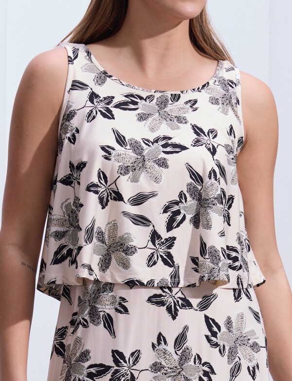 Vestido Maxi Printed BEIGE/MULTI