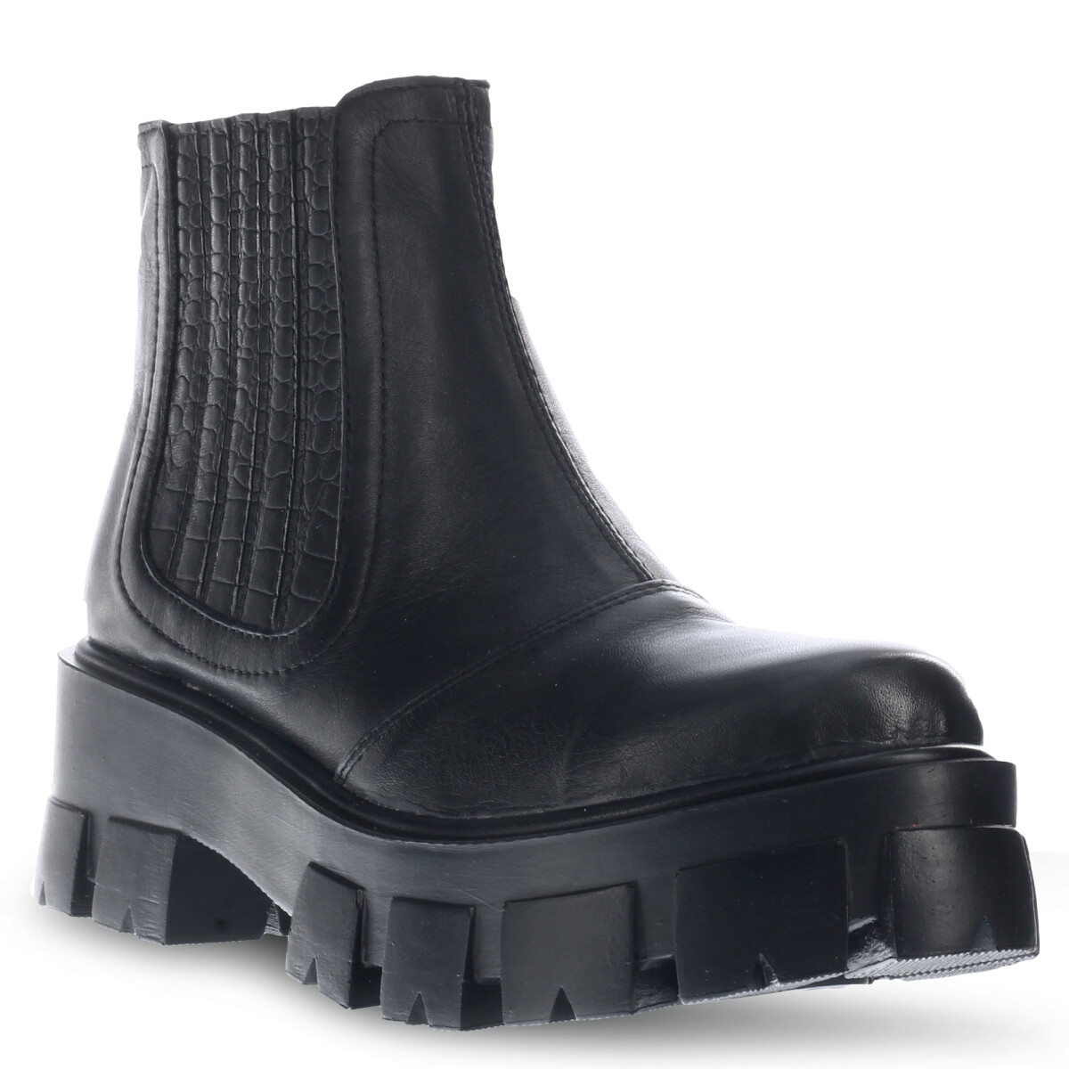Bota de Mujer Miss Carol Casual C/Elastico - Negro Croco 