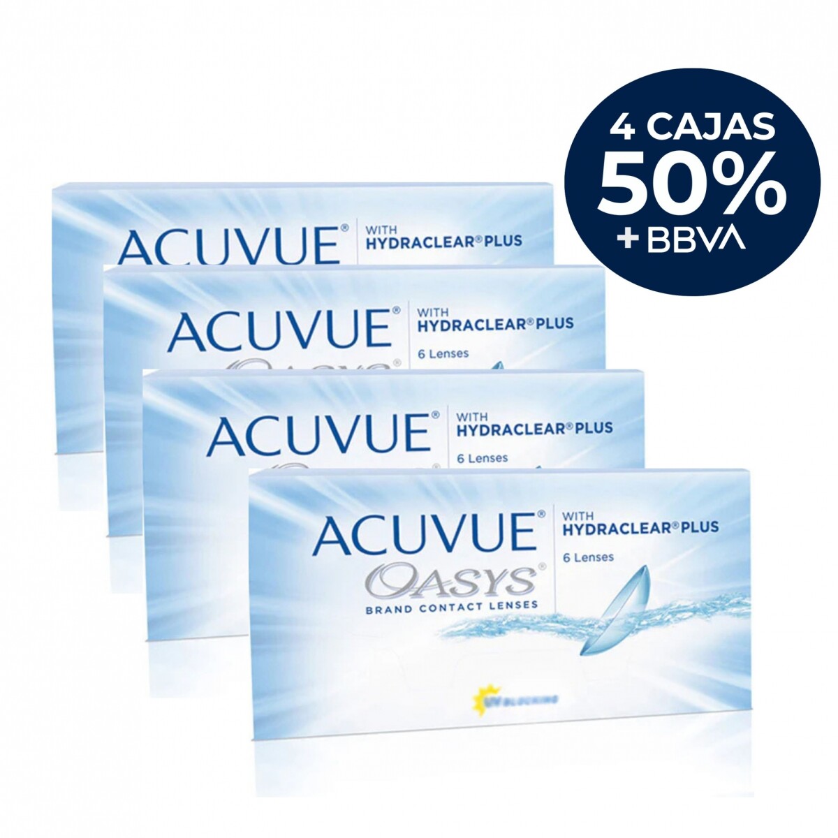 Acuvue Oasys Promo 2 + 2 cajas de regalo + liquido Arlyt de regalo! - Esférico 