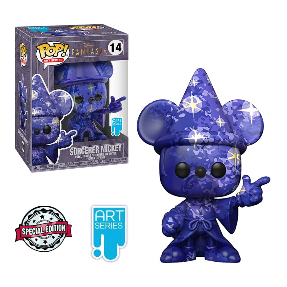 Fantasia Sorcerer Mickey Art Series #1 - 14 [Exclusivo] + Protector Acrílico Oficial 