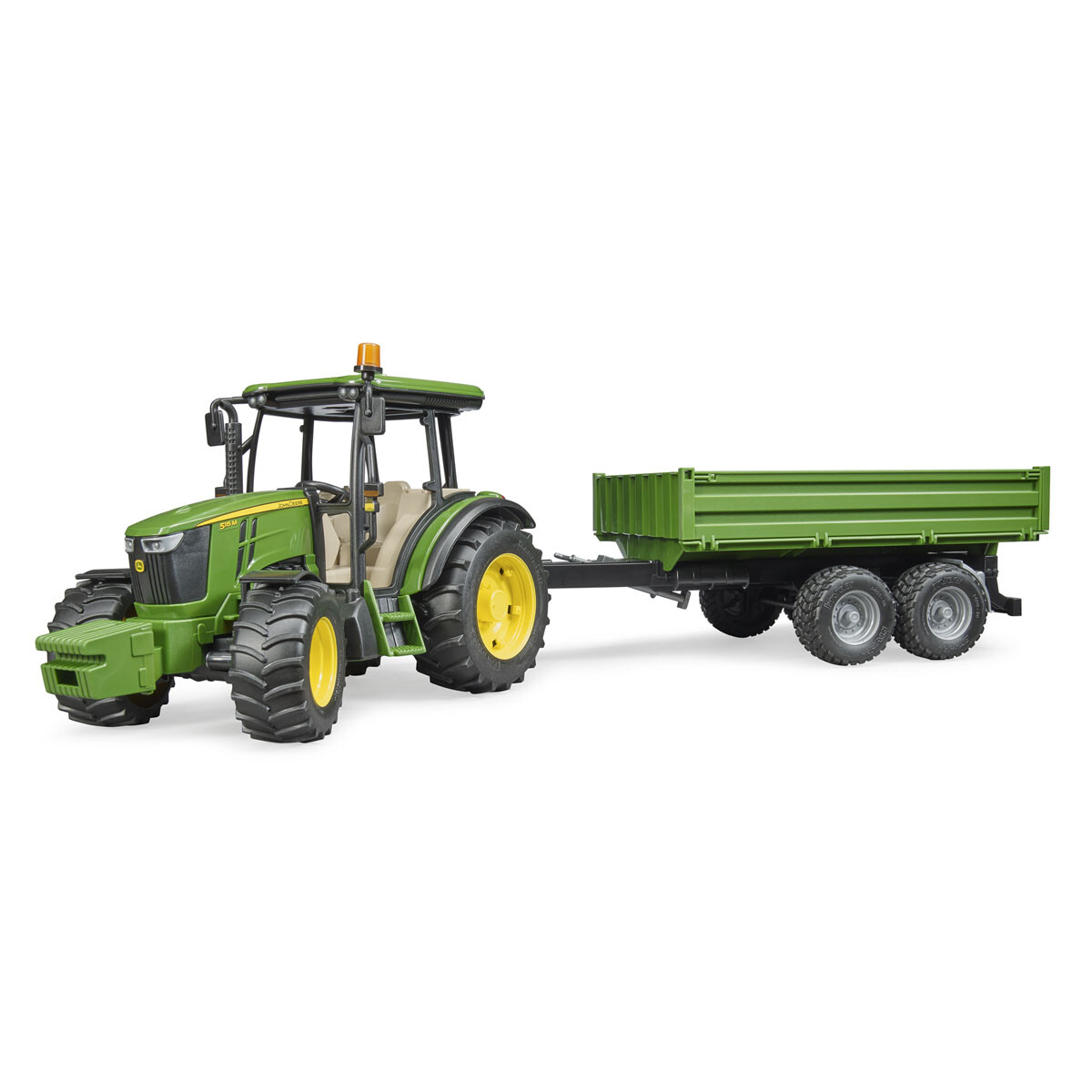 Tractor John Deere 5115 M con remolque basculante 