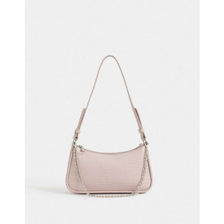 Bandolera Efecto Croco Rosa Viejo