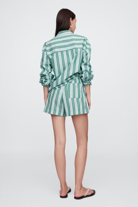 Short A Rayas Mujer Green Stripe