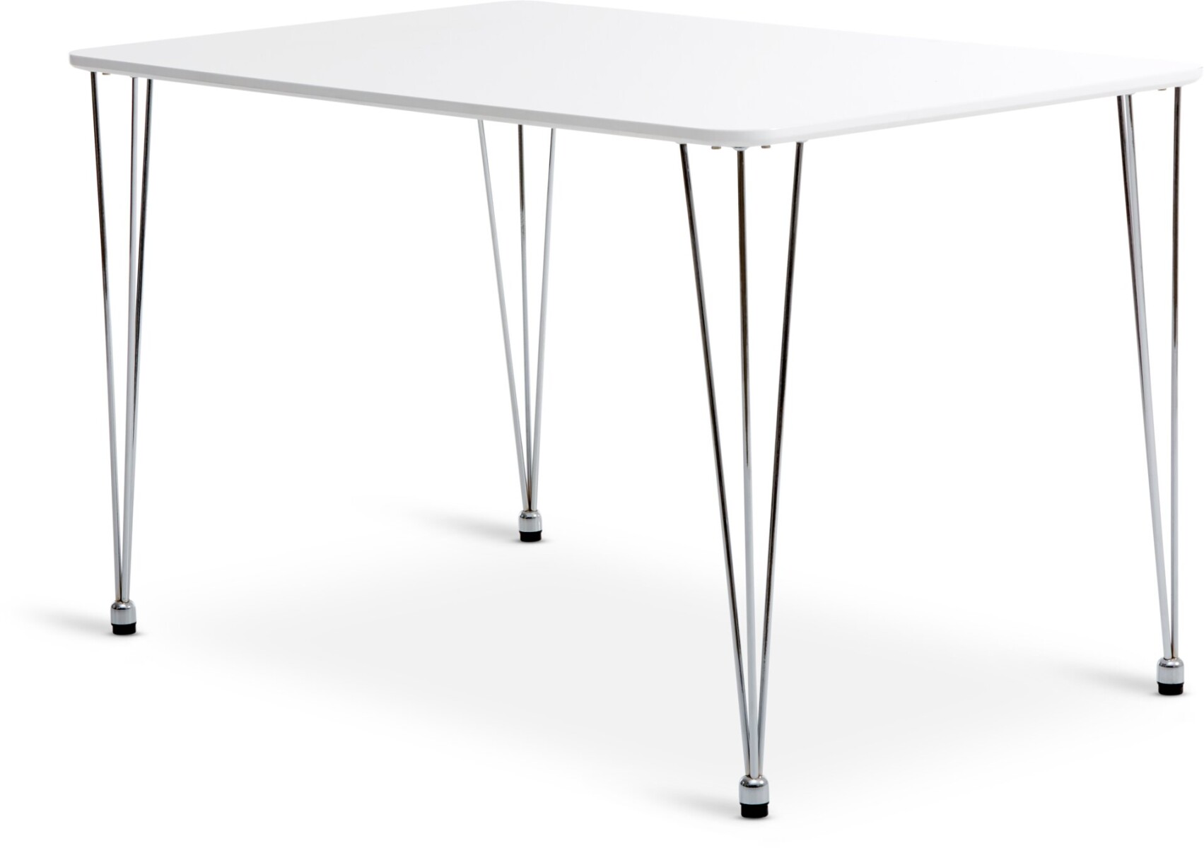 Mesa de comedor BANNERUP 76x120 blanco/cromo 