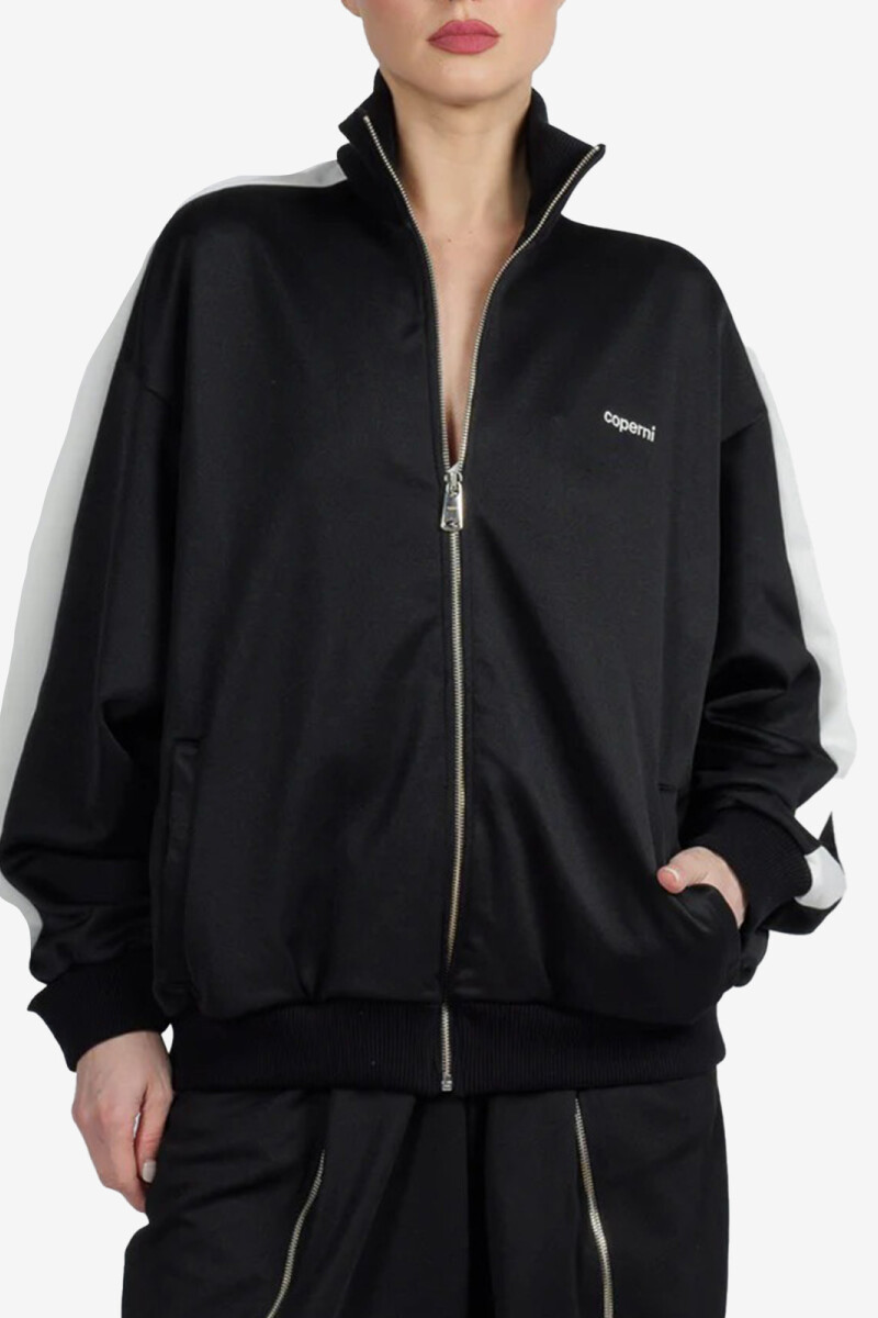 CHAQUETA OVERSIZED TRACK Negro