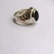 Anillo sello caballero Plata y oro con piedra oval onix Anillo sello caballero Plata y oro con piedra oval onix
