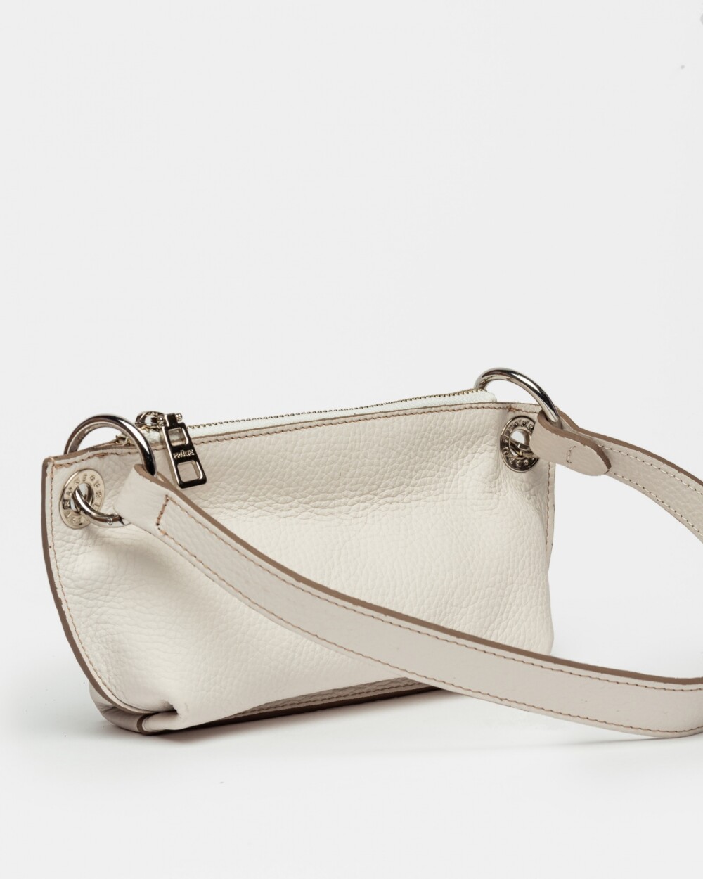 Mini bag Anya en cuero graneado Natural