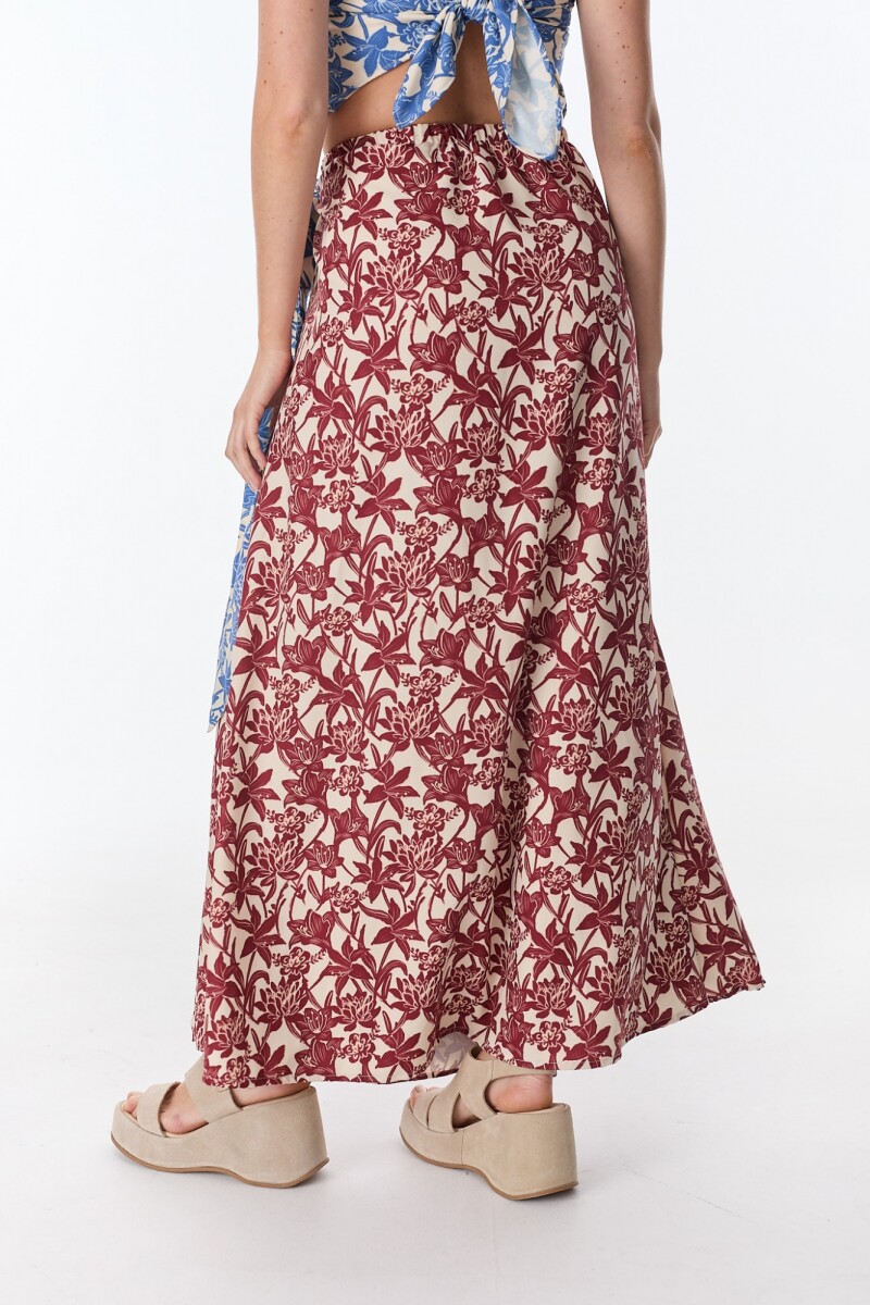 Falda Botanica Estampa Flores