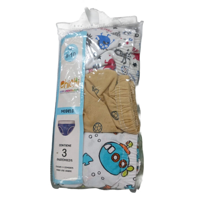 CHICHIKIDS ANATOMICOS PACK X 3 TAM 9-10 única
