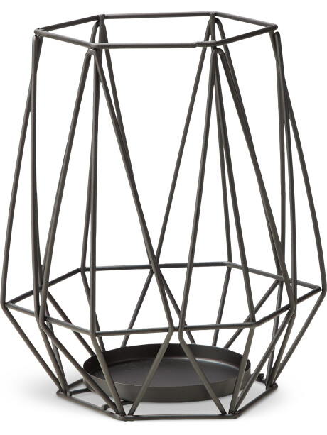 Portavelas NORDIC Ø16xA19cm negro Portavelas NORDIC Ø16xA19cm negro