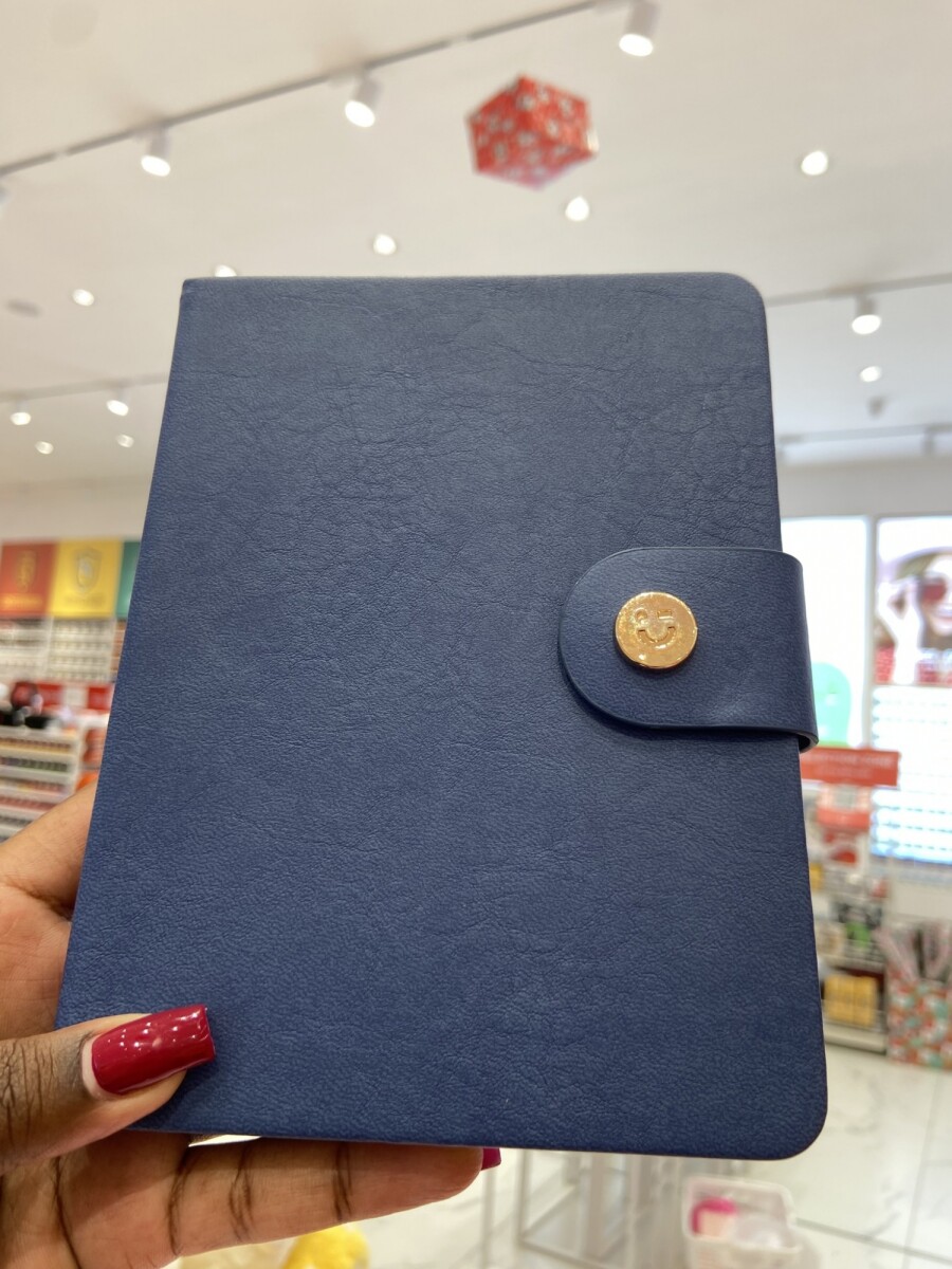 Cuaderno cuerina B6 - azul 
