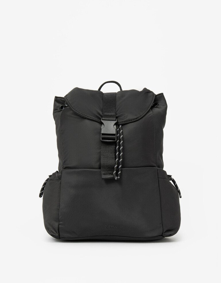 Mochilas Urbanas Nylon Mochila Cierre Marinero - Negro
