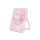 Ventilador plegable inalámbrico rosa