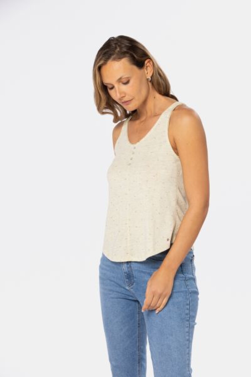 MUSCULOSA CON BOTONES Amarillo