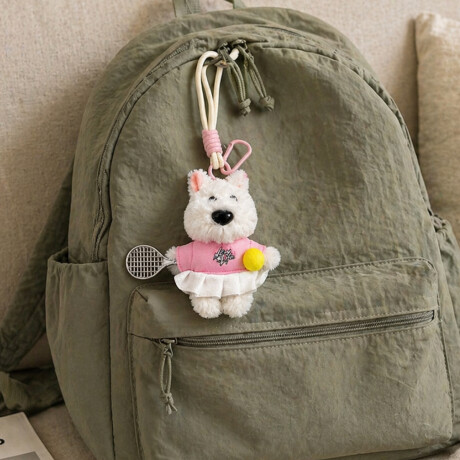 Llavero Perritos de peluche Rosado