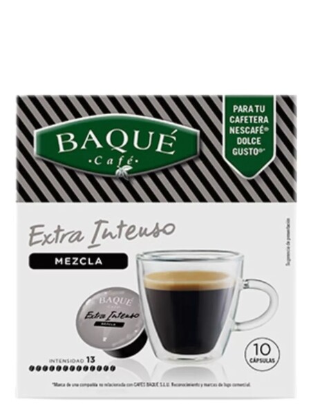 2x1 Café cápsulas x 10 Baqué extra intenso (Dolce Gusto) 2x1 Café cápsulas x 10 Baqué extra intenso (Dolce Gusto)