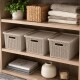 Set x3 caja organizadora simil ratán 5L CAPPUCCINO